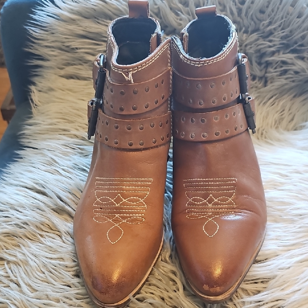 Roan ville brown leather ankle boots